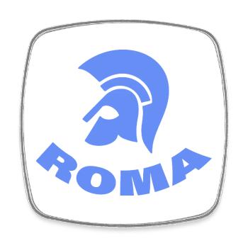 Rom - Magnet carré - blanc - Devant