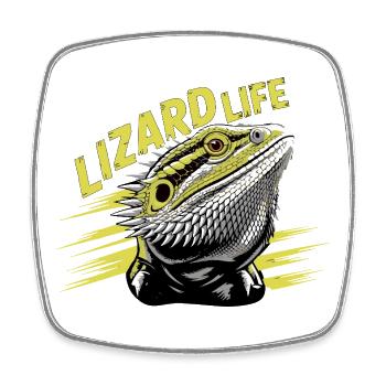 T-shirt graphique Lizard Life - Magnet carré - blanc - Devant