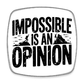 Conception de citation inspirante d’alpiniste - Magnet carré - blanc - Devant