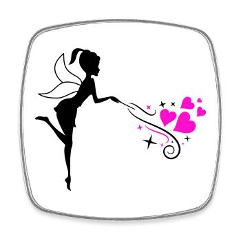 Fairy Elf Spell - Square fridge magnet - white - Front