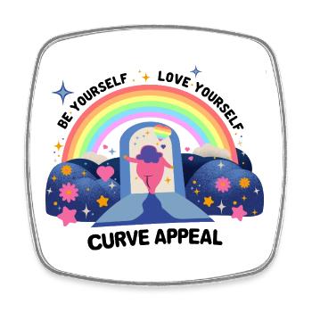 Rainbow Graphics Stolz und Akzeptanz – Liebe - Viereckiger Kühlschrankmagnet - Weiß - Vorne
