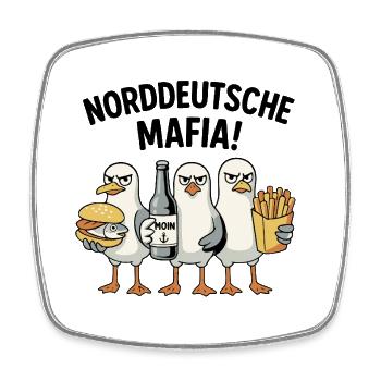 Norddeutsche Mafia - Viereckiger Kühlschrankmagnet - Weiß - Vorne
