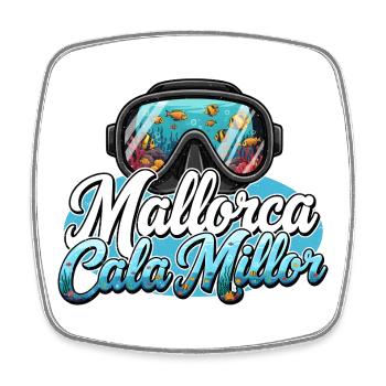 Mallorca Cala Millor Underwater Flair - Square fridge magnet - white - Front
