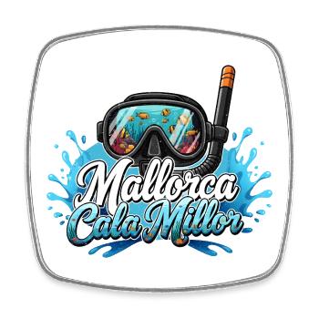 Tauchtraum Cala Millor - Viereckiger Kühlschrankmagnet - Weiß - Vorne