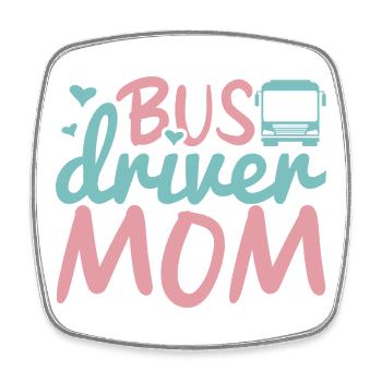 Busfahrer Mama - Viereckiger Kühlschrankmagnet - Weiß - Vorne