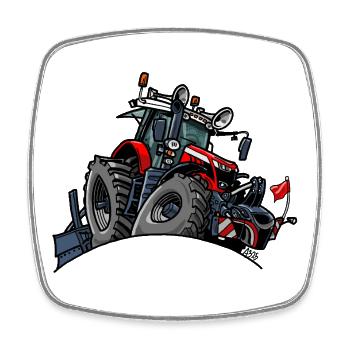Nr. 1399-RODE_TREKKER - Viereckiger Kühlschrankmagnet - Weiß - Vorne