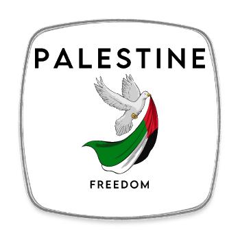 Free Palestine, Palestinian pride - Square fridge magnet - white - Front