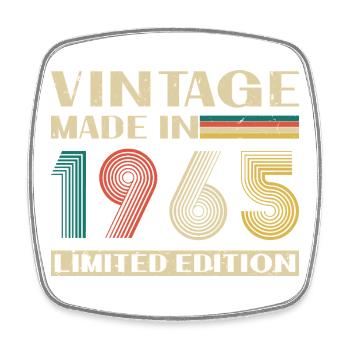 1965 Vintage Rétro Cadeau D'anniversaire - Magnet carré - blanc - Devant