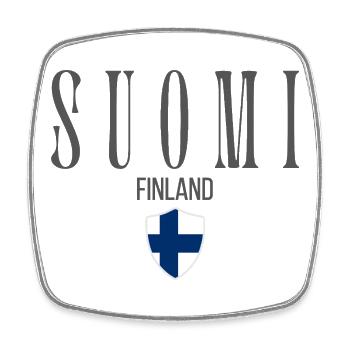 Ursprünglich aus Finnland, geboren in Finnland - Viereckiger Kühlschrankmagnet - Weiß - Vorne