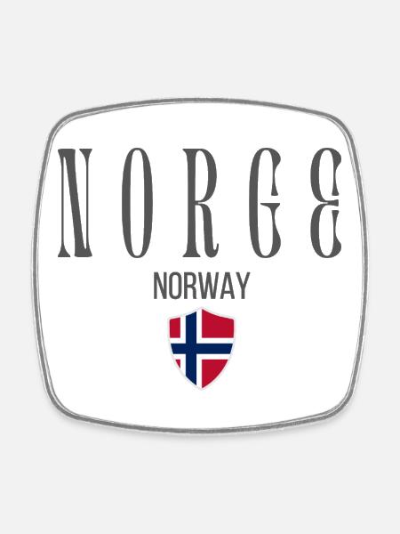 Fierté norvégienne, design minimaliste et élégant - Magnet carré - blanc