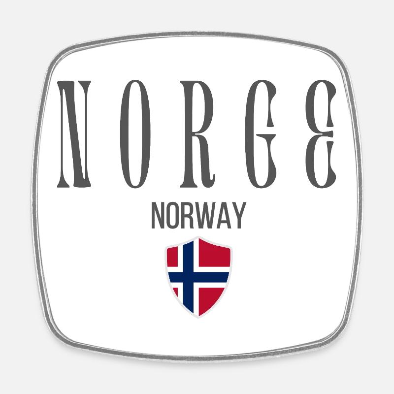 Fierté norvégienne, design minimaliste et élégant - Magnet carré - blanc