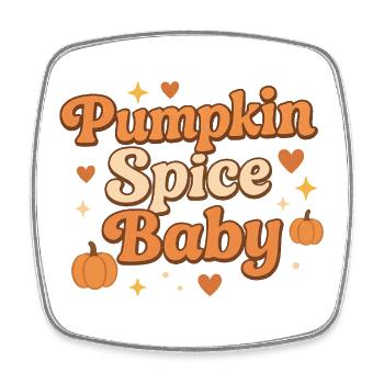Pumpkin Spice Baby / Fall Design - Square fridge magnet - white - Front