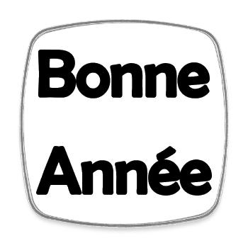 HAPPY NEW YEAR. NEW YEAR'S EVE. BEST WISHES - Square fridge magnet - white - Front