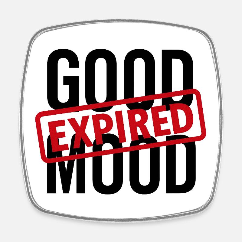 GOOD MOOD EXPIRED - Square fridge magnet - white