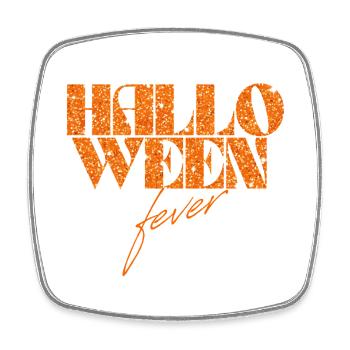 Halloween Fieber Glitzer Typografie - Viereckiger Kühlschrankmagnet - Weiß - Vorne