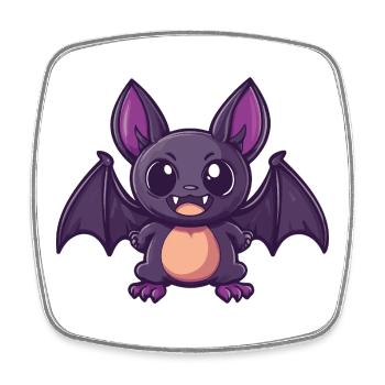 Fledermaus Halloween Lustig Comic - Viereckiger Kühlschrankmagnet - Weiß - Vorne