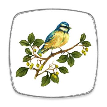 Colorful bird - Square fridge magnet - white - Front