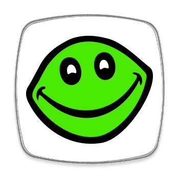 grenouille crapaud sourire drôle bande dessinée heureux cool - Magnet carré - blanc - Devant