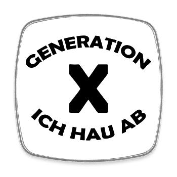 GENERATION X - Viereckiger Kühlschrankmagnet - Weiß - Vorne