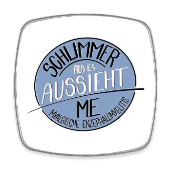 Schlimmer als es aussieht, ME - Viereckiger Kühlschrankmagnet - Weiß - Vorne