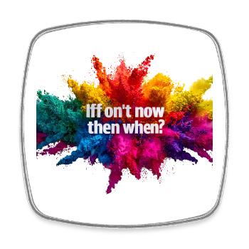 If not now, when? - Square fridge magnet - white - Front