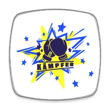 Kämpfer - Kampfsport - Glücksbringer - Viereckiger Kühlschrankmagnet - Weiß - Vorne