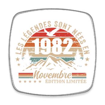 génial depuis novembre 1982 | novembre 1982 - Magnet carré - blanc - Devant