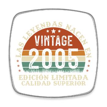 2005 Retro Vintage Geburtstagsgeschenk - Viereckiger Kühlschrankmagnet - Weiß - Vorne