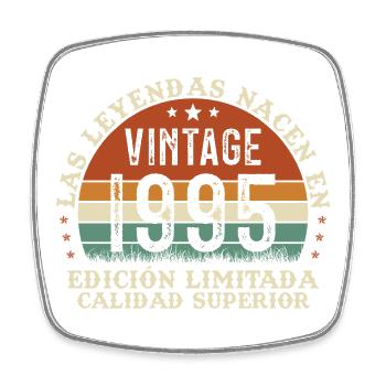 1995 Retro Vintage Geburtstagsgeschenk - Viereckiger Kühlschrankmagnet - Weiß - Vorne