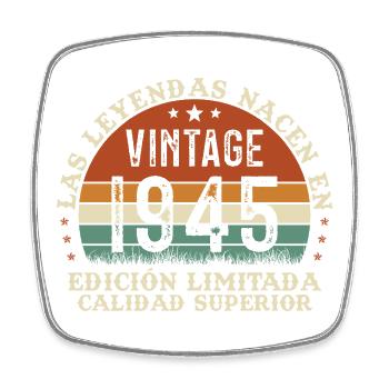 1945 Retro Vintage Geburtstagsgeschenk - Viereckiger Kühlschrankmagnet - Weiß - Vorne