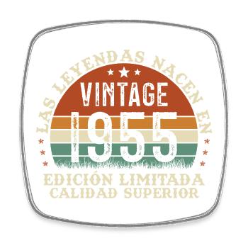 1955 Retro Vintage Geburtstagsgeschenk - Viereckiger Kühlschrankmagnet - Weiß - Vorne