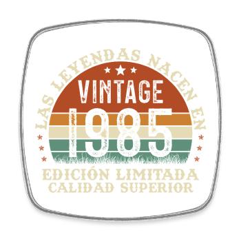 1985 Retro Vintage Geburtstagsgeschenk - Viereckiger Kühlschrankmagnet - Weiß - Vorne