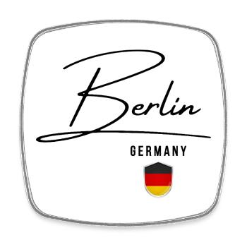 Elegant design Berlin, I love Berlin - Square fridge magnet - white - Front