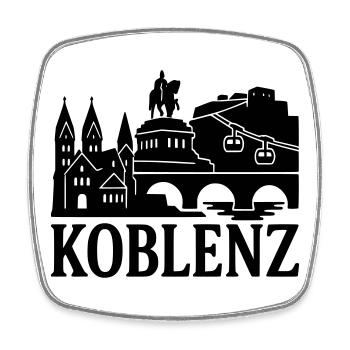 koblenz silhouette - Viereckiger Kühlschrankmagnet - Weiß - Vorne