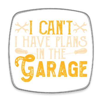Car Mechanic Mechatronics Technician Screwdriver Gift - Square fridge magnet - white - Front