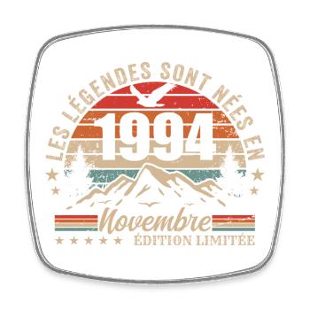 Genial seit November 1994 | November 1994 - Viereckiger Kühlschrankmagnet - Weiß - Vorne