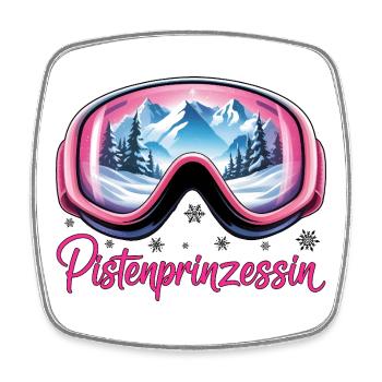 Piste princess - Square fridge magnet - white - Front