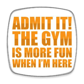 Gym is more Bodybuilding Bodybuilder Kraftsport - Viereckiger Kühlschrankmagnet - Weiß - Vorne