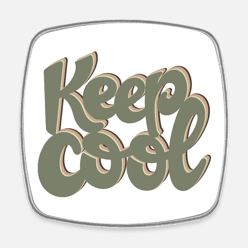KEEP COOL - Square fridge magnet - white