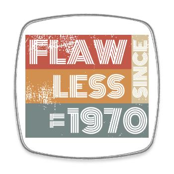 55th Birthday Flawless since 11/1970 - Square fridge magnet - white - Front