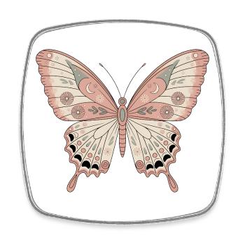 Boho Butterfly - Square fridge magnet - white - Front