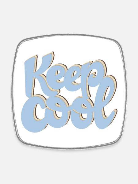 Keep Cool - Viereckiger Kühlschrankmagnet - Weiß