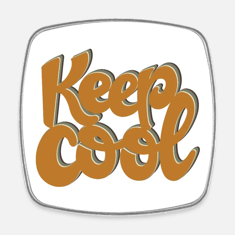 KEEP COOL - Square fridge magnet - white