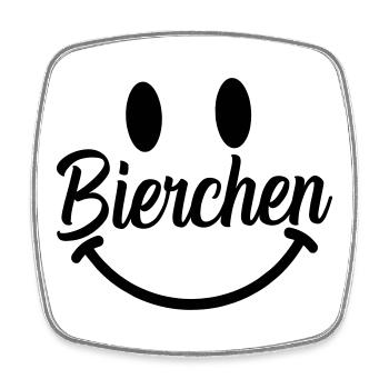 Bière Smile - Magnet carré - blanc - Devant