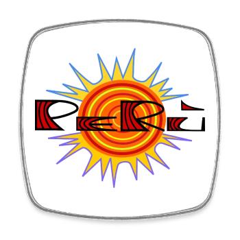 Logo Perù von Cean - Viereckiger Kühlschrankmagnet - Weiß - Vorne