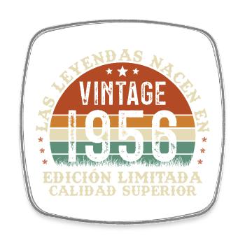 1956 Retro Vintage Anniversary Gift - Square fridge magnet - white - Front