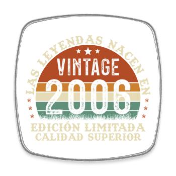 Original 2006 Vintage Retro Geburtstagsgeschenk - Viereckiger Kühlschrankmagnet - Weiß - Vorne