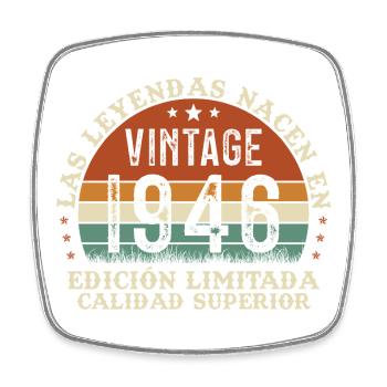 Original 1946 Vintage Retro Geburtstagsgeschenk - Viereckiger Kühlschrankmagnet - Weiß - Vorne