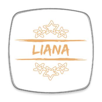 Liana als Liana - Viereckiger Kühlschrankmagnet - Weiß - Vorne