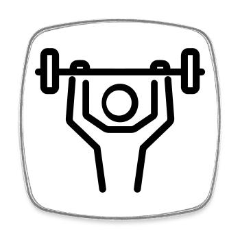bodybuilding - Square fridge magnet - white - Front